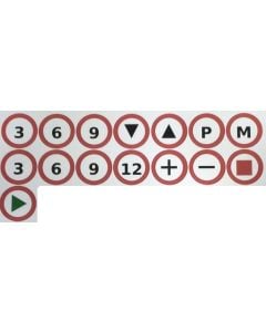 Set etichette adesive tasti per console tapis roulant